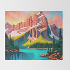 Moraine Lake in Banff National Park  Throw Blanket Gallery Image 2