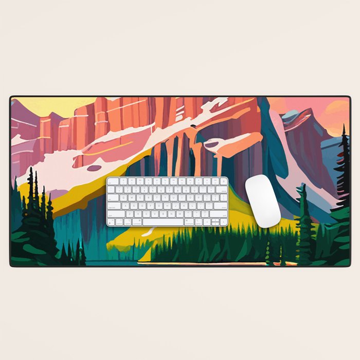 Moraine Lake in Banff National Park  Desk Mat Gallery Image 1