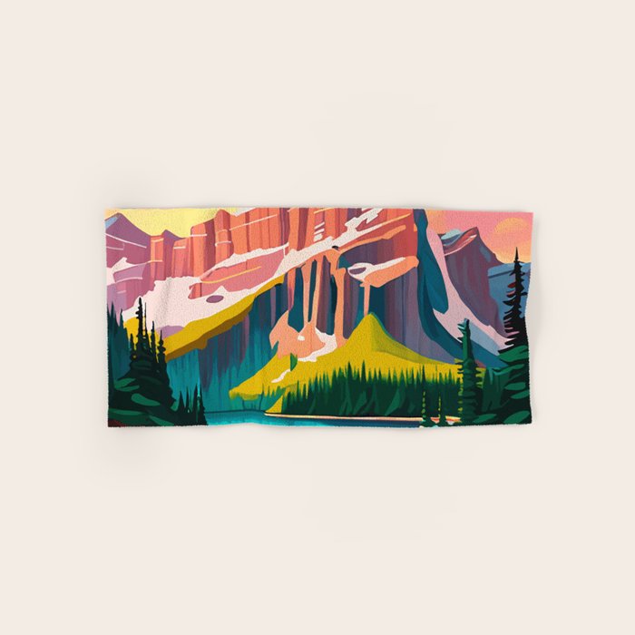 Moraine Lake in Banff National Park  Bath Towel Gallery Image 1