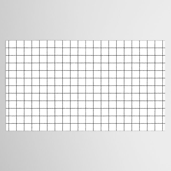 Grid Pattern Stripes Lines Black and White Minimalist Geometric Stripe Line Drawing Tablecloth Gallery Image 2