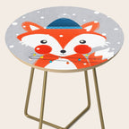 Christmas Fox with fairy lights Side Table Gallery Image 2