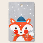 Christmas Fox with fairy lights Cutting Board Gallery Image 1