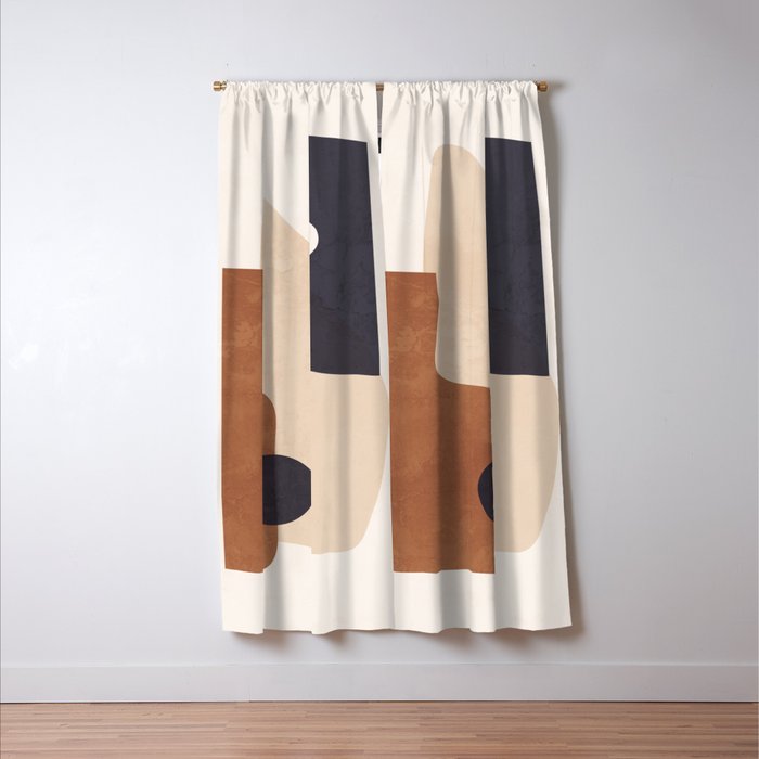 Abstract Minimal Shapes 32 Window Curtain Gallery Image 3