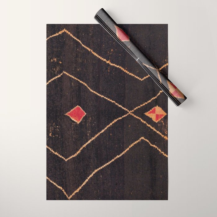 Feiija  Antique South Morocco North African Pile Rug Print Wrapping Paper Gallery Image 1
