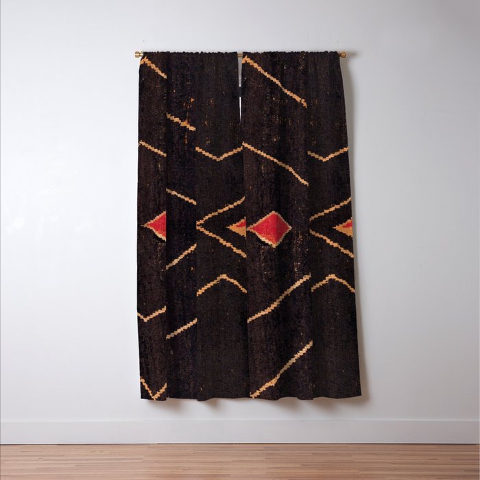 Feiija  Antique South Morocco North African Pile Rug Print Window Curtain Gallery Image 3