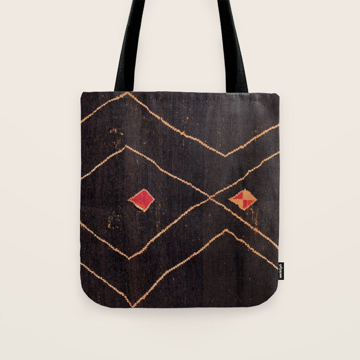 Feiija  Antique South Morocco North African Pile Rug Print Tote Bag Gallery Image 1