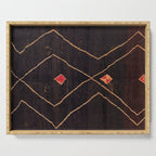 Feiija  Antique South Morocco North African Pile Rug Print Serving Tray Gallery Image 1