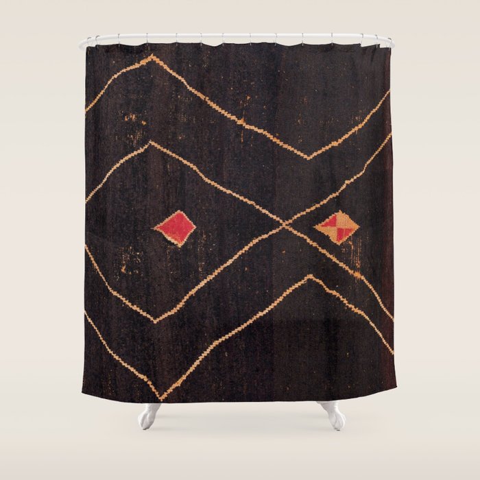 Feiija  Antique South Morocco North African Pile Rug Print Shower Curtain Gallery Image 1