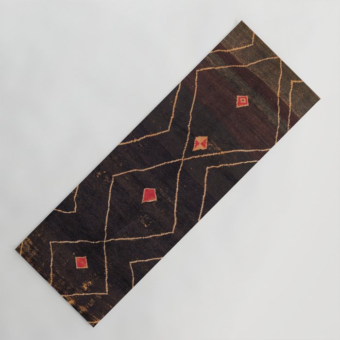 Feiija  Antique South Morocco North African Pile Rug Print Yoga Mat Gallery Image 1