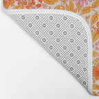 Posey - orange and pink Bath Mat Gallery Image 2