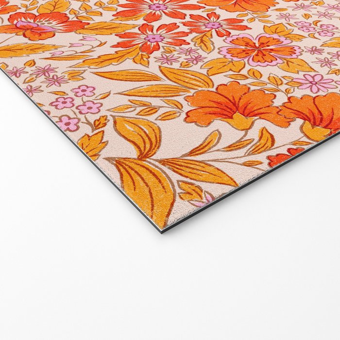 Posey - orange and pink Welcome Mat Gallery Image 2