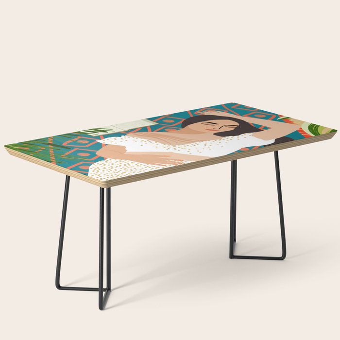 Beach. Read. Sleep. | Boho Woman Sea Beachy Travel | Summer Birds Sand Picnic Ocean Vacation Coffee Table Gallery Image 1