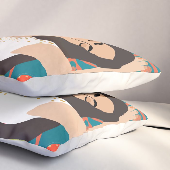 Beach. Read. Sleep. | Boho Woman Sea Beachy Travel | Summer Birds Sand Picnic Ocean Vacation Pillow Sham Gallery Image 3