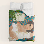 Beach. Read. Sleep. | Boho Woman Sea Beachy Travel | Summer Birds Sand Picnic Ocean Vacation Comforter Gallery Image 6