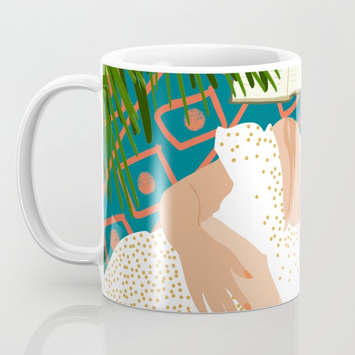 Beach. Read. Sleep. | Boho Woman Sea Beachy Travel | Summer Birds Sand Picnic Ocean Vacation Coffee Mug Gallery Image 3