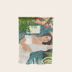 Beach. Read. Sleep. | Boho Woman Sea Beachy Travel | Summer Birds Sand Picnic Ocean Vacation Wall Hanging Gallery Image 1