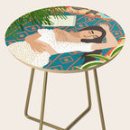 Beach. Read. Sleep. | Boho Woman Sea Beachy Travel | Summer Birds Sand Picnic Ocean Vacation Side Table Gallery Image 2