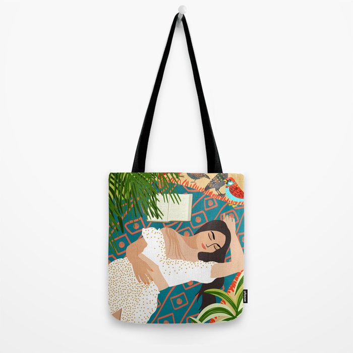 Beach. Read. Sleep. | Boho Woman Sea Beachy Travel | Summer Birds Sand Picnic Ocean Vacation Tote Bag Gallery Image 2