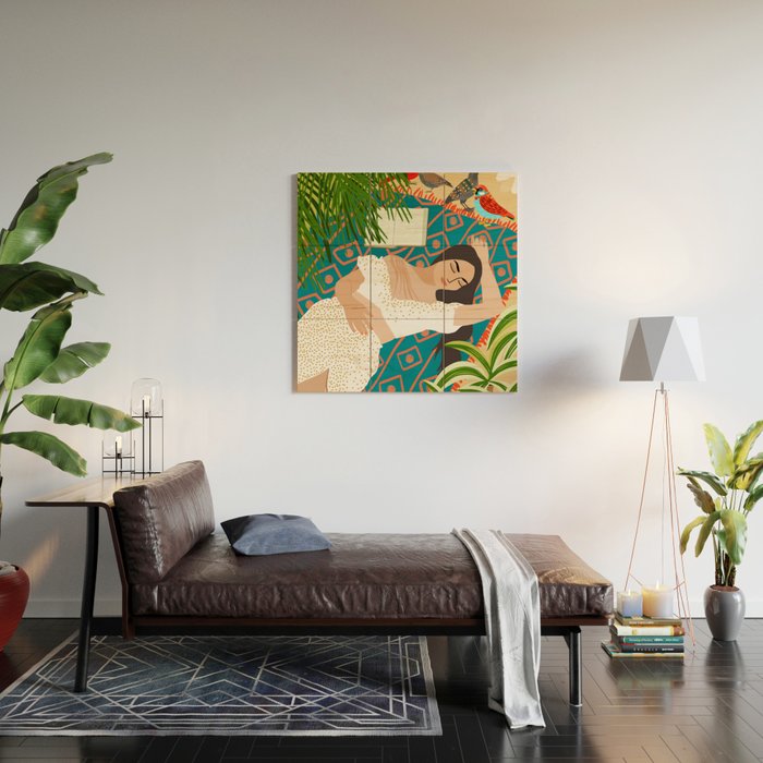 Beach. Read. Sleep. | Boho Woman Sea Beachy Travel | Summer Birds Sand Picnic Ocean Vacation Wood Wall Art Gallery Image 2