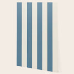 Blue And Cream Vertical Stripes Wallpaper Gallery Image 2