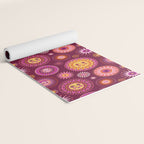 Retro Sun Faces - Pink and Magenta Yoga Mat Gallery Image 2