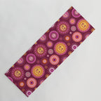 Retro Sun Faces - Pink and Magenta Yoga Mat Gallery Image 1