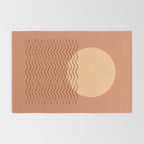 Ocean Wave Terracotta - Mid century modern Rug Gallery Image 2