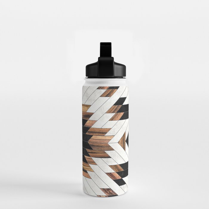 Urban Tribal Pattern No.5 - Aztec - Concrete and Wood Water Bottle Gallery Image 2