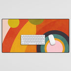 retro minimal geometric 2 Desk Mat Gallery Image 1