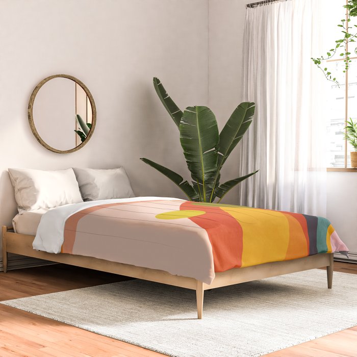 retro minimal geometric 2 Comforter Gallery Image 2