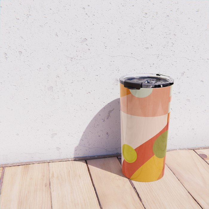 retro minimal geometric 2 Travel Mug Gallery Image 4