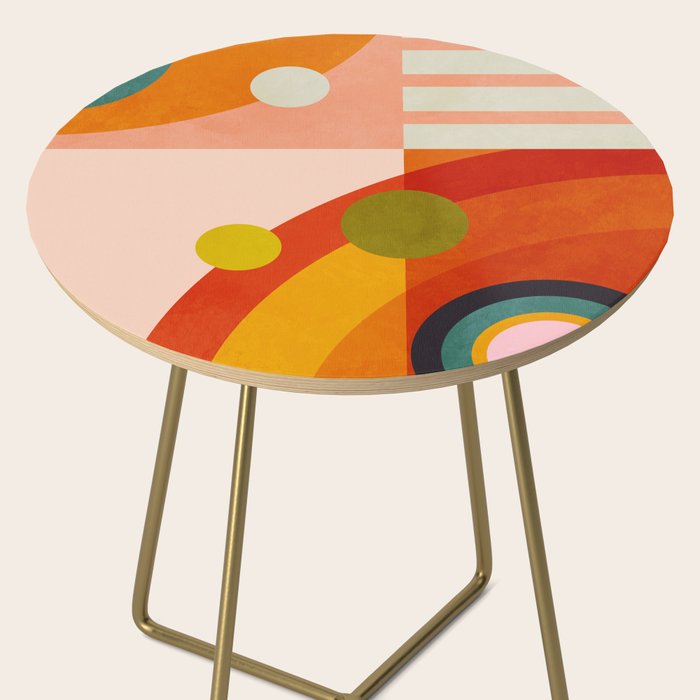 retro minimal geometric 2 Side Table Gallery Image 2