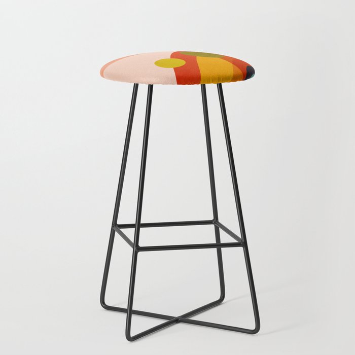 retro minimal geometric 2 Stool Gallery Image 1