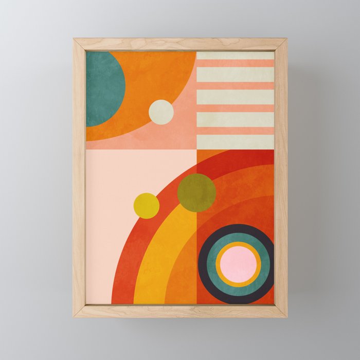 retro minimal geometric 2 Mini Art Print Gallery Image 1