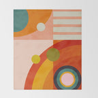 retro minimal geometric 2 Throw Blanket Gallery Image 2
