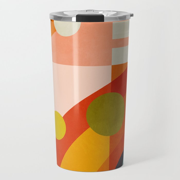 retro minimal geometric 2 Travel Mug Gallery Image 1