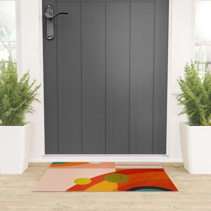 retro minimal geometric 2 Welcome Mat Gallery Image 3