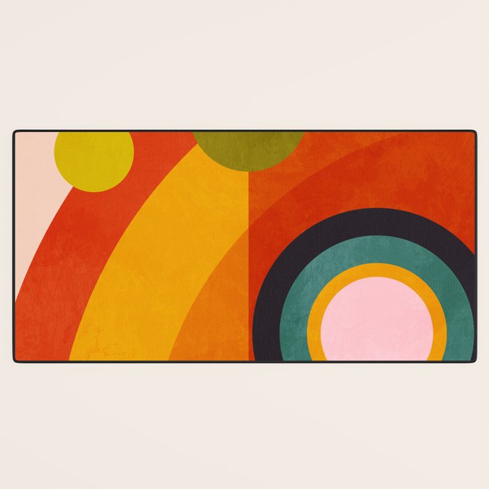 retro minimal geometric 2 Desk Mat Gallery Image 3