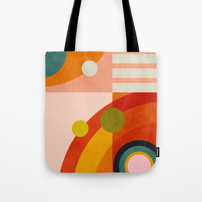 retro minimal geometric 2 Tote Bag Gallery Image 1