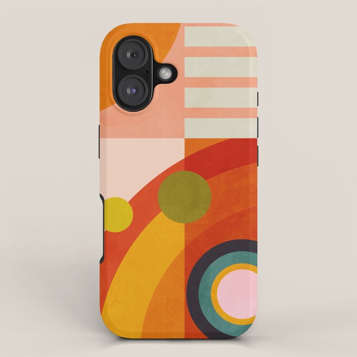 retro minimal geometric 2 iPhone Case Gallery Image 1