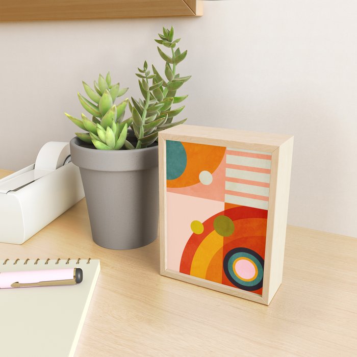 retro minimal geometric 2 Mini Art Print Gallery Image 2