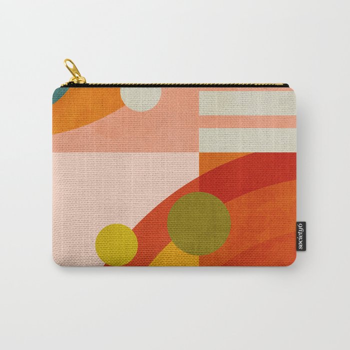 retro minimal geometric 2 Carry All Pouch Gallery Image 1