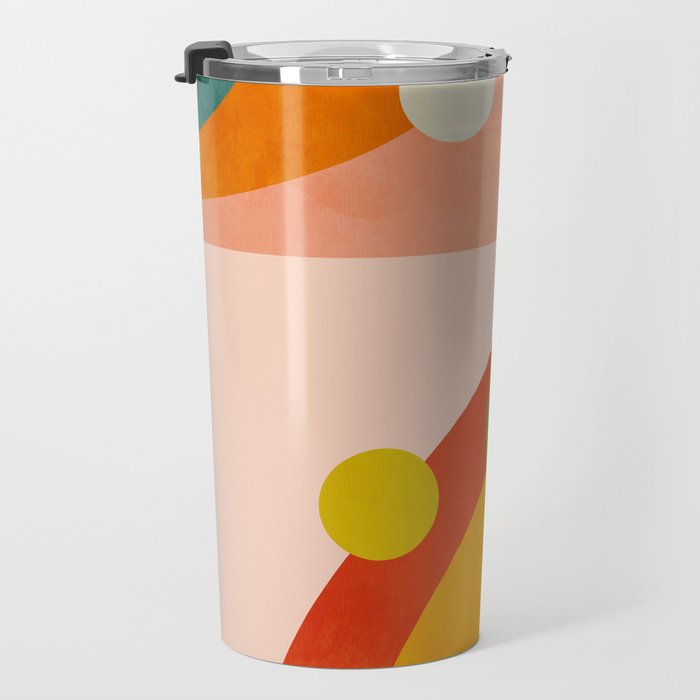 retro minimal geometric 2 Travel Mug Gallery Image 3