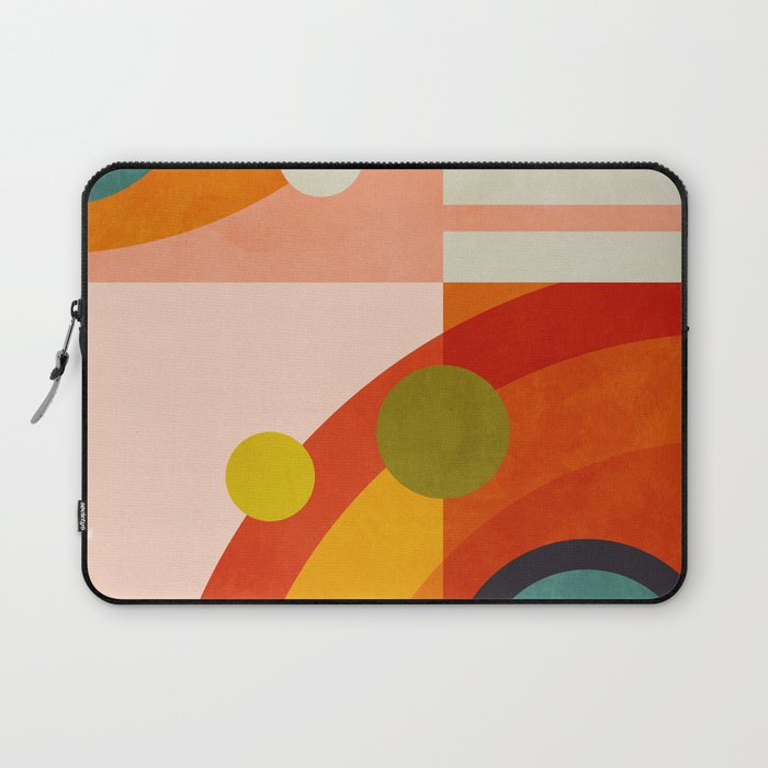 retro minimal geometric 2 Laptop Sleeve Gallery Image 1