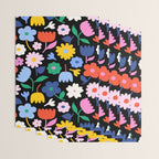 Floral Medley - night Wrapping Paper Gallery Image 3