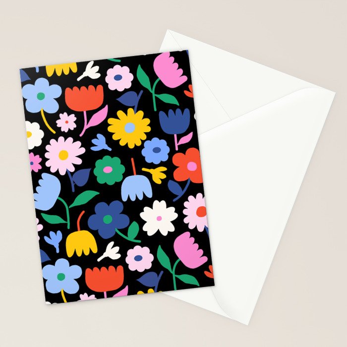 Floral Medley - night Stationery Card Gallery Image 2
