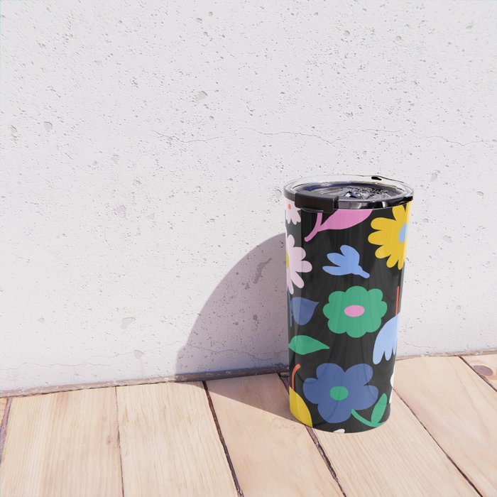 Floral Medley - night Travel Mug Gallery Image 4