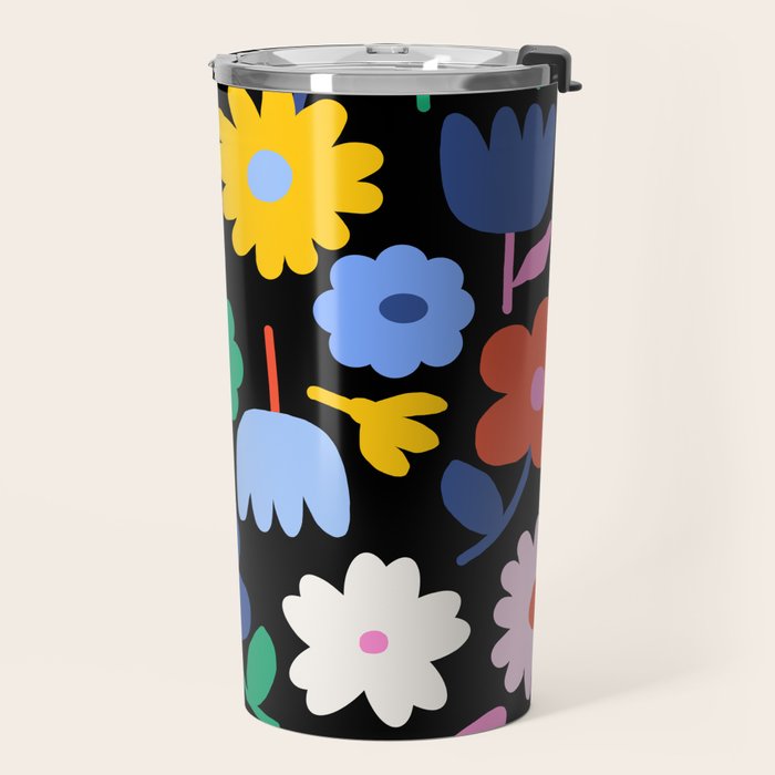 Floral Medley - night Travel Mug Gallery Image 2