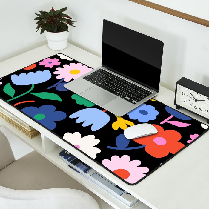Floral Medley - night Desk Mat Gallery Image 2