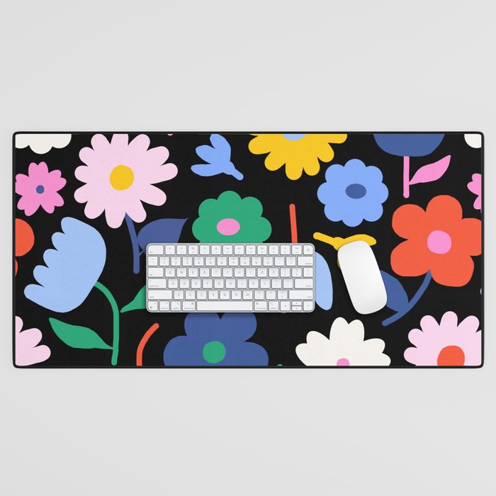 Floral Medley - night Desk Mat Gallery Image 1